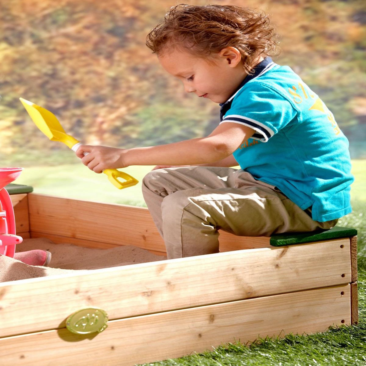 PRAGMA Bac à sable extérieur avec rangements - AMY