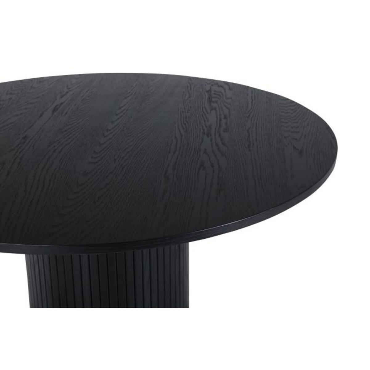 Paris Prix Table à Manger Ronde  Bianca  110cm Noir
