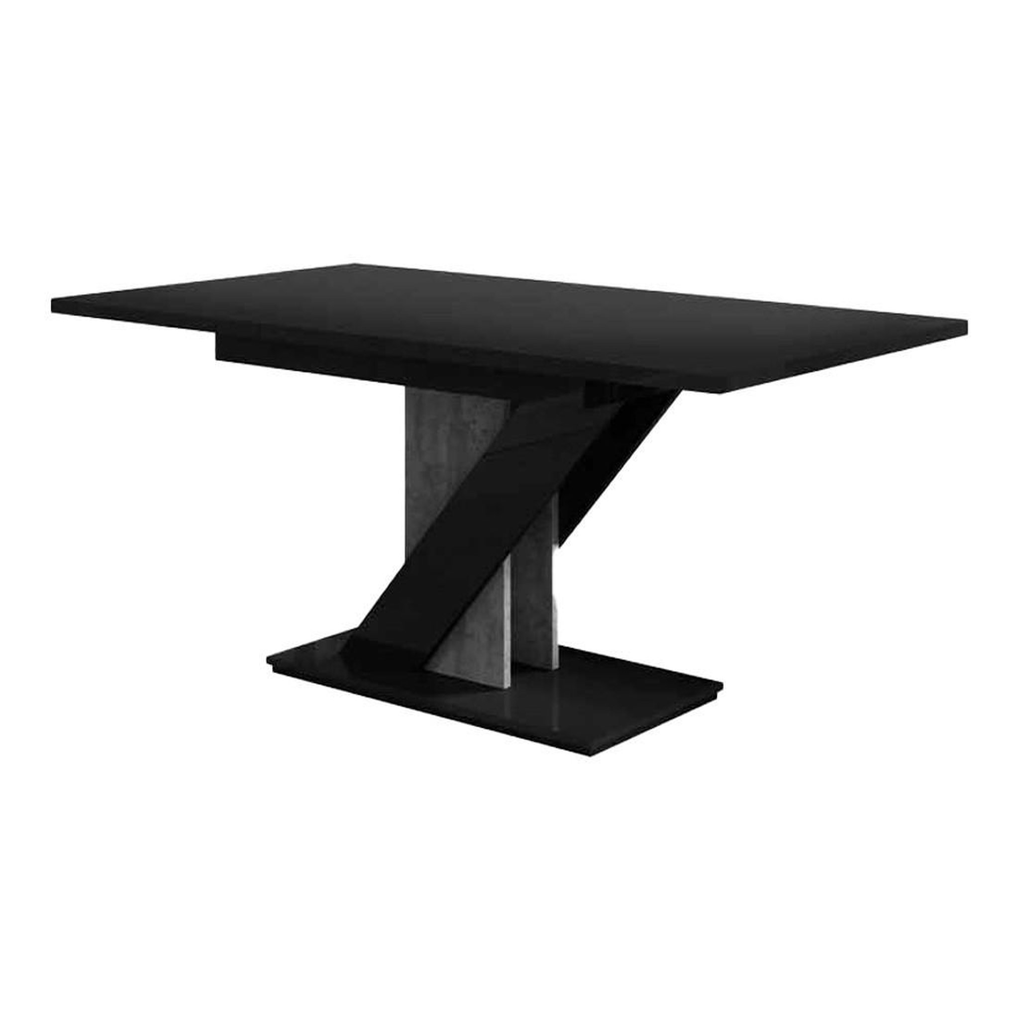 Voir la diapositive 4 : BEST MOBILIER Burnie - table à manger extensible - noir et effet béton - 4 à 6 personnes