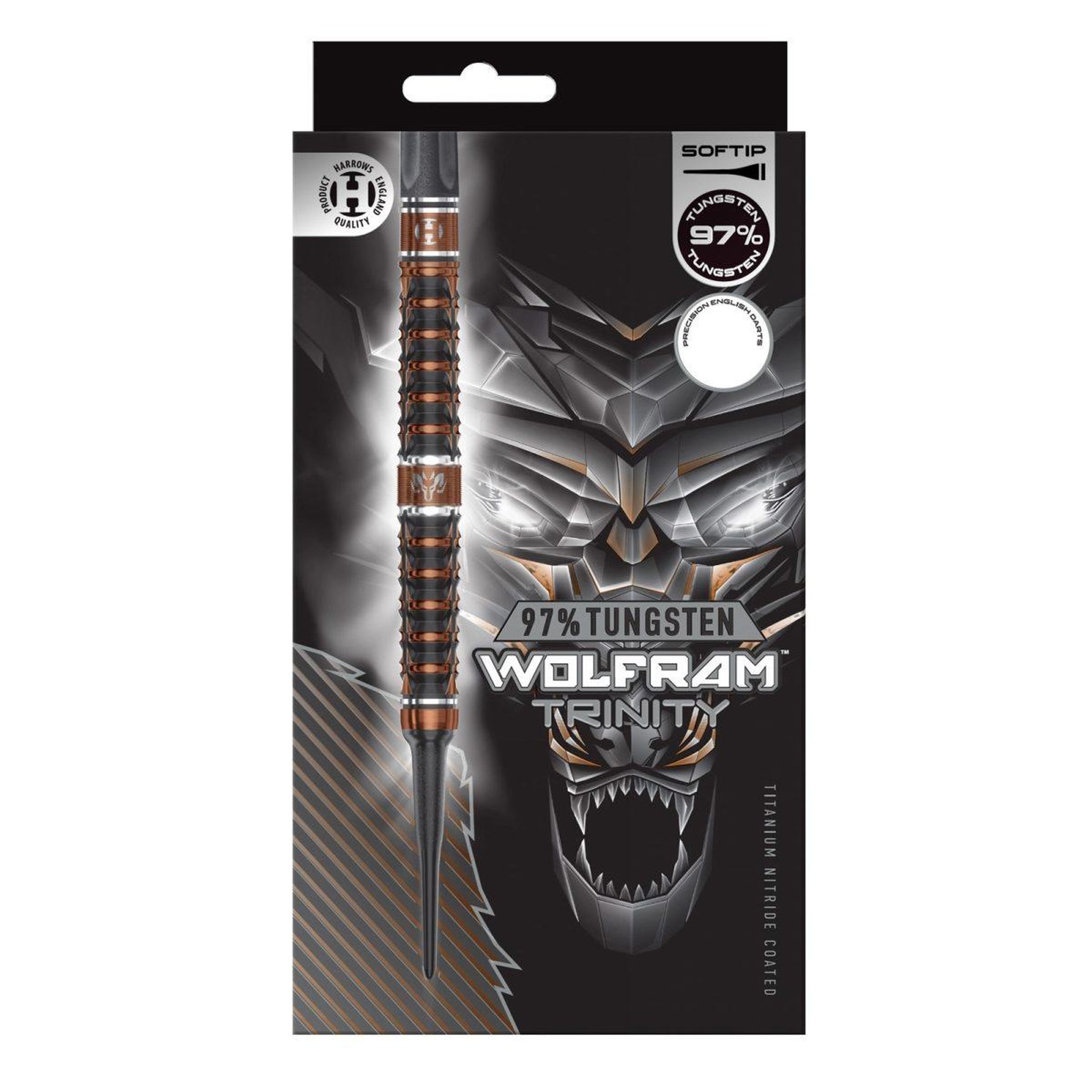 Harrows Fléchettes Wolfram Trinity 97 pointe plastique 20g