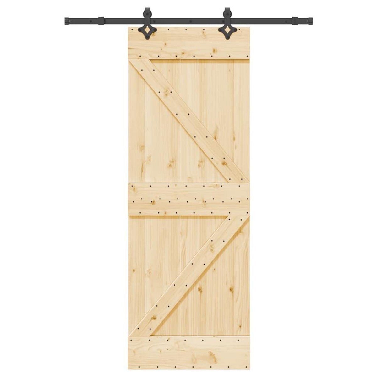 VIDAXL Porte coulissante et kit de quincaillerie 70x210 cm pin massif