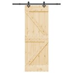 VIDAXL Porte coulissante et kit de quincaillerie 70x210 cm pin massif