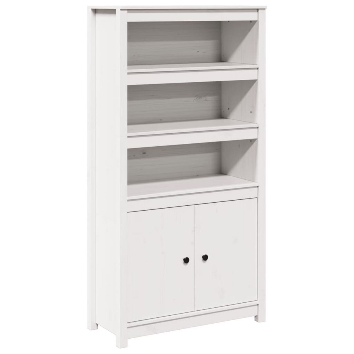 VIDAXL Buffet haut Blanc 80x35x154 cm Bois massif de pin