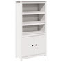 Voir la diapositive 2 : VIDAXL Buffet haut Blanc 80x35x154 cm Bois massif de pin