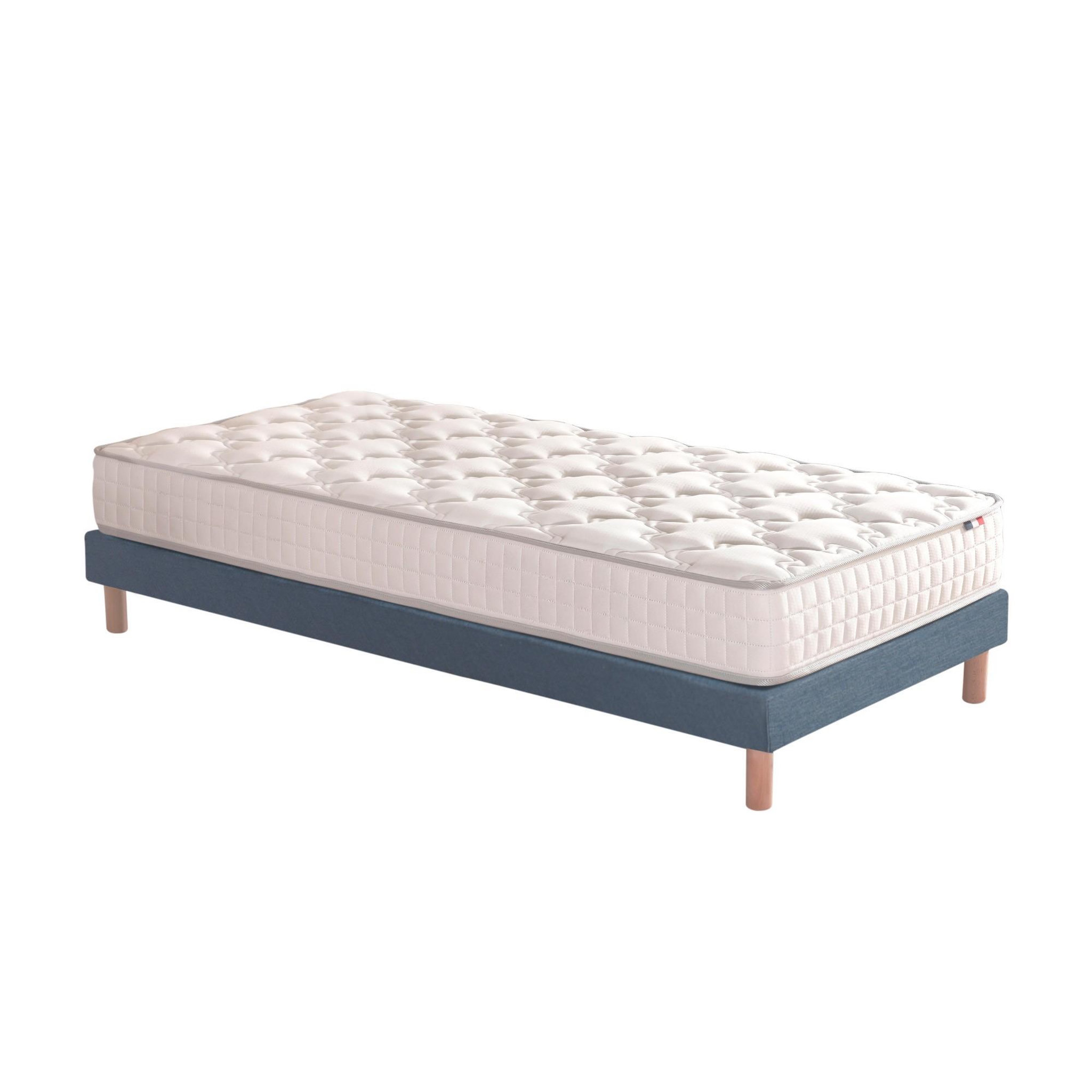 Voir la diapositive 1 : IDLITERIE Ensemble matelas ressorts ensachés, SPECTRE + Sommier tapissier