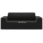 Voir la diapositive 6 : VIDAXL Housse extensible de canape 2 places Noir Jersey de polyester