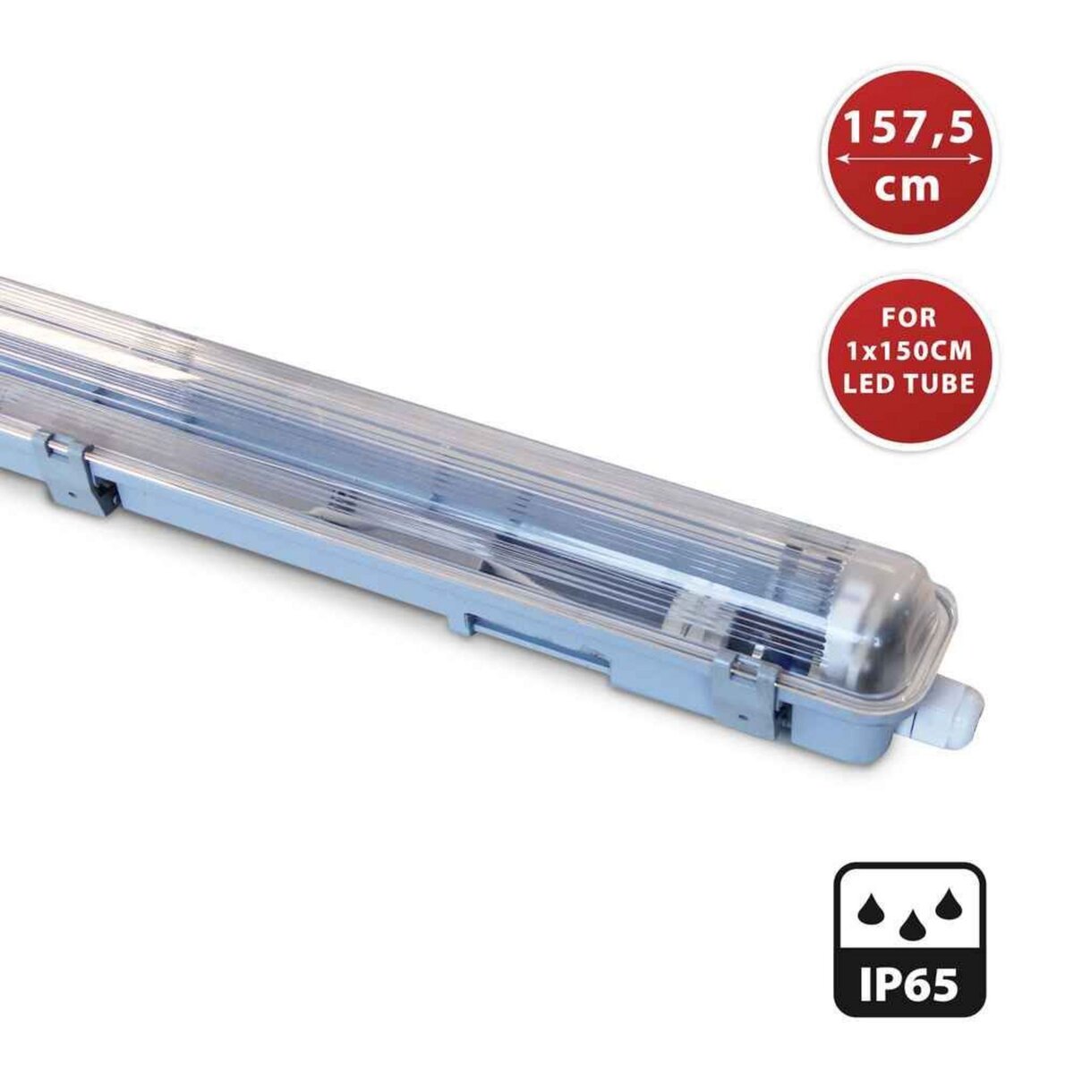 VELAMP Réglette exclusivement pour 1 tube LED de 150cm - IP65