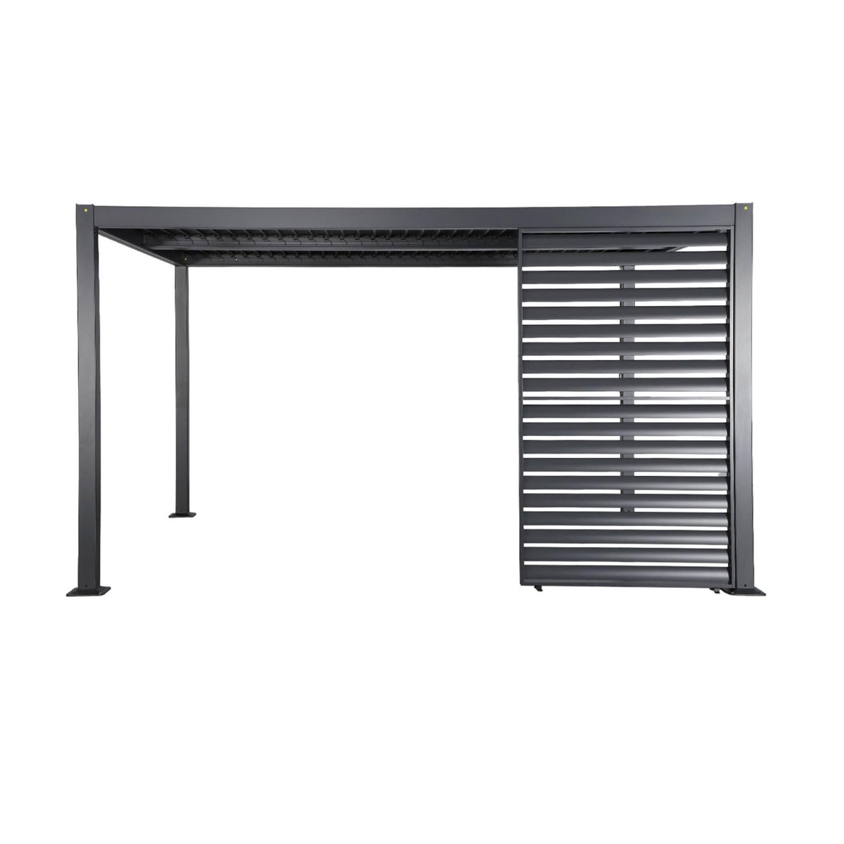 SWEEEK Persienne 130cm pour pergola bioclimatique aluminium anthracite Palace