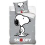 SNOOPY Animal Déco - Parure de Lit Coton Enfant Snoopy - Housse de Couette 140x200 cm Taie 60x70 cm