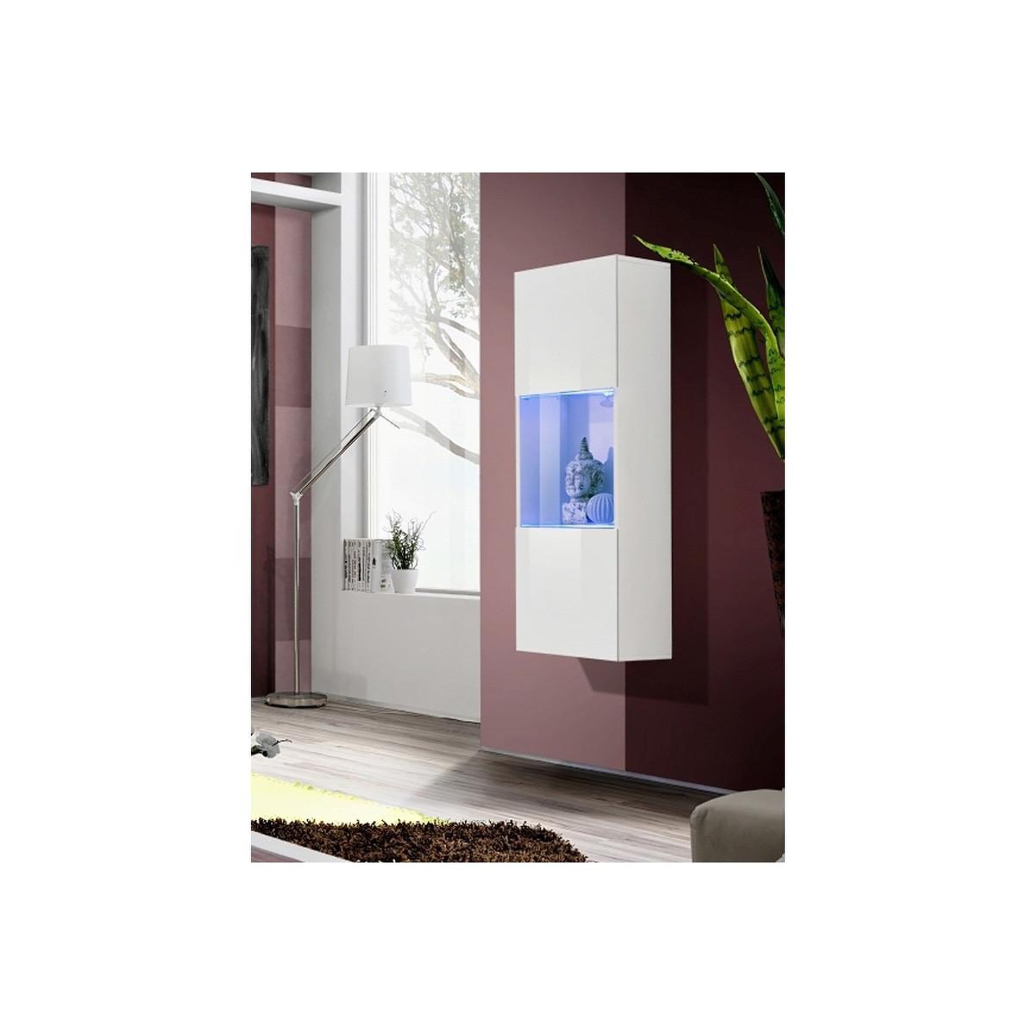 Paris Prix Vitrine led murale design  fly a3  126cm blanc