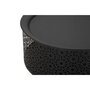 Voir la diapositive 4 : Paris Prix Table d'Appoint Avec Rangement  Blacky  50cm Noir & Or