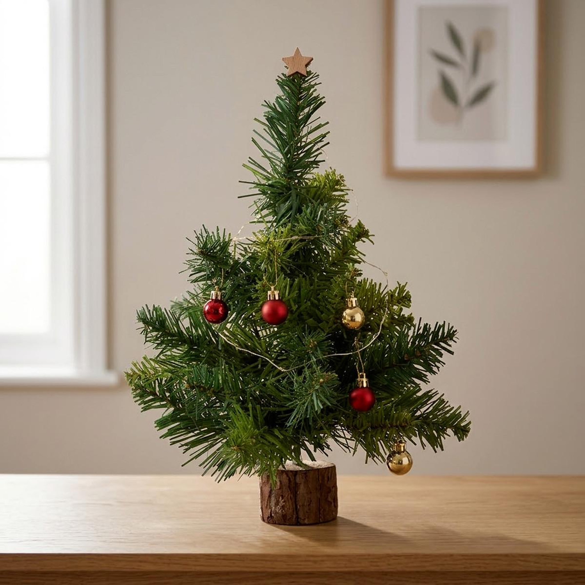 Voir la diapositive 2 : FEERIC LIGHT & CHRISTMAS Sapin de Noël à Poser  Blooming  27cm Vert