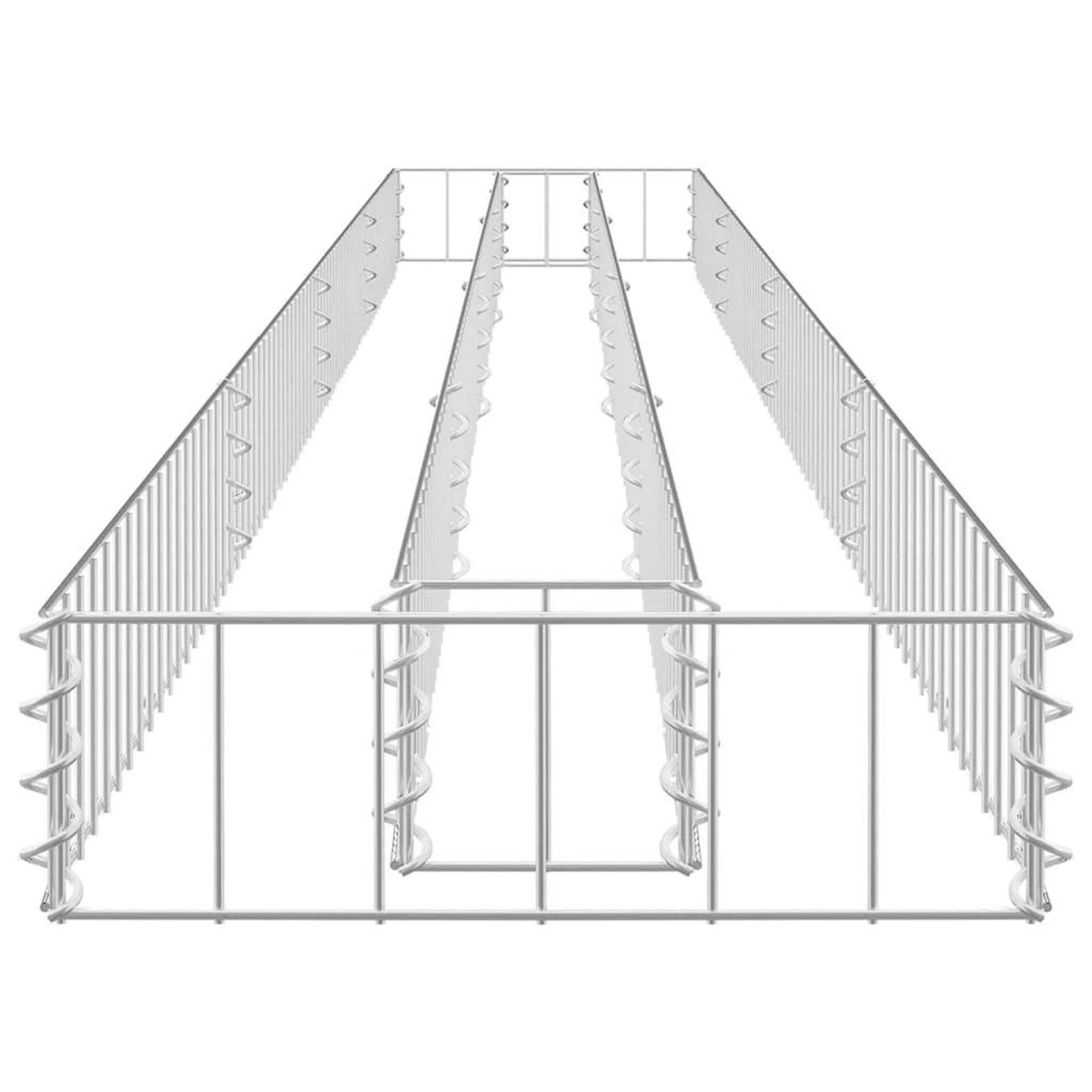 Voir la diapositive 5 : VIDAXL Lit sureleve a gabion Acier galvanise 360x30x10 cm