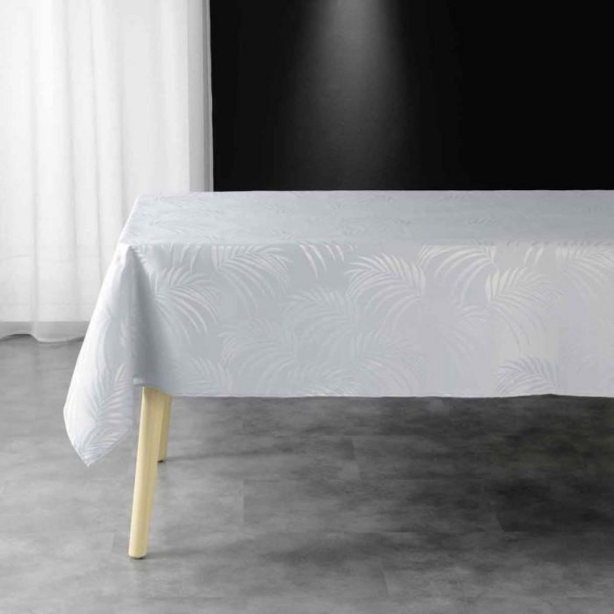 Paris Prix Nappe Jacquard  Plumette  140x240cm Gris