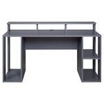 Bureau gaming avec rangements L160cm PLAYER. Coloris disponibles : Gris