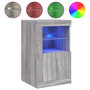 Voir la diapositive 2 : VIDAXL Armoire laterale et lumieres LED sonoma gris bois d'ingenierie