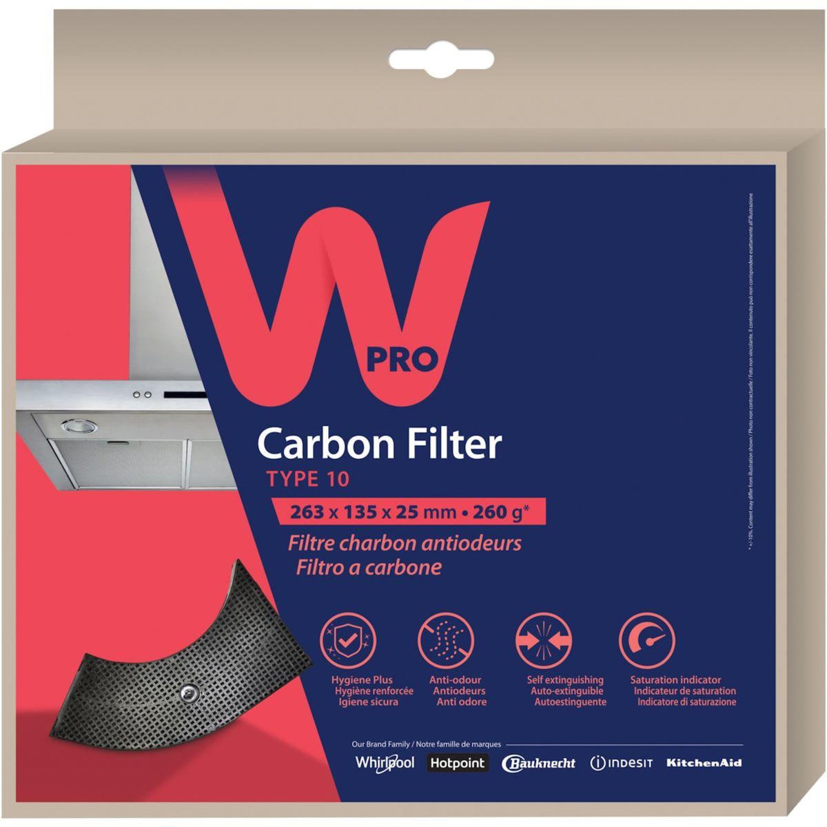 WPRO Filtre hotte CHF85/01