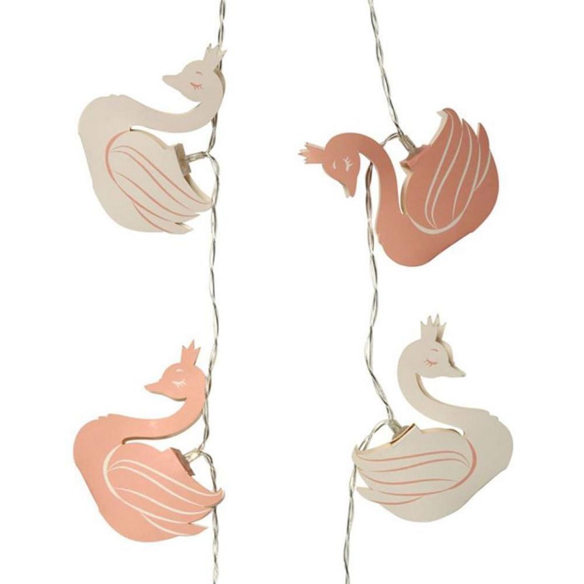 OSTARIA Guirlande LED cygne rose