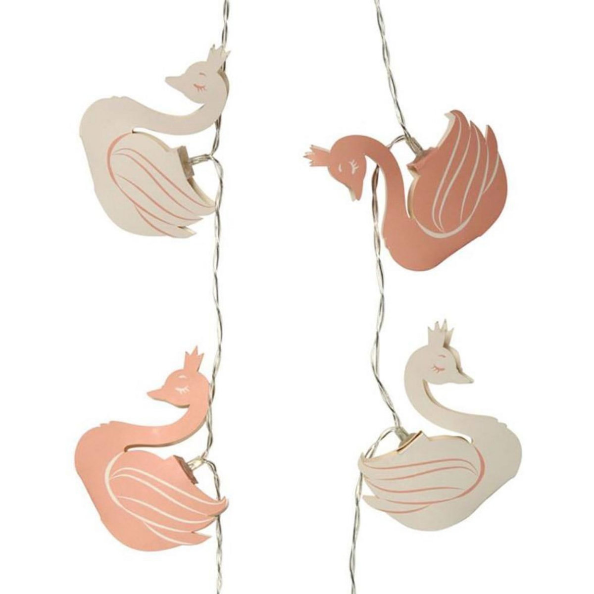 OSTARIA Guirlande LED cygne rose