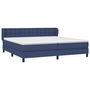 Voir la diapositive 3 : VIDAXL Sommier a lattes de lit avec matelas Bleu 200x200 cm Tissu