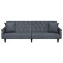 Voir la diapositive 4 : VIDAXL Canape-lit avec accoudoirs gris fonce velours