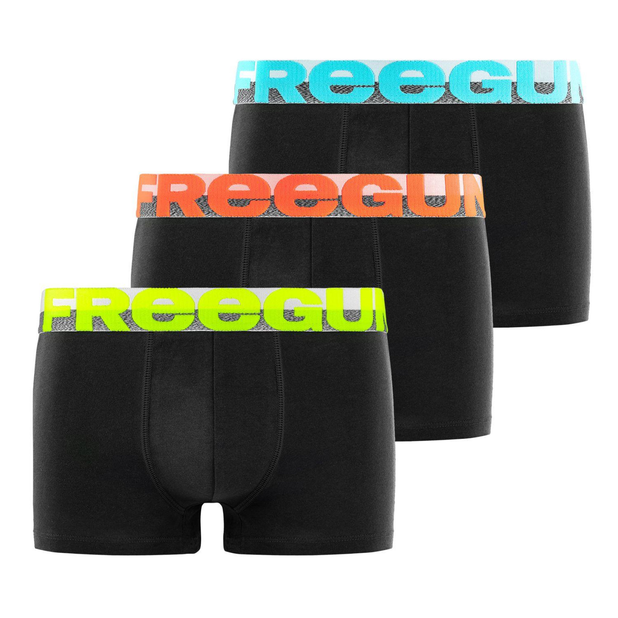 Voir la diapositive 1 : FREEGUN Lot de 3 boxers enfant Dynamique