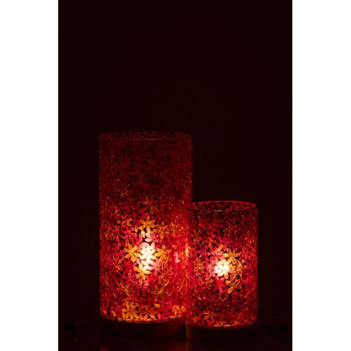Paris Prix Lampe à Poser Mosaïque en Verre  Fleur  45cm Multicolore
