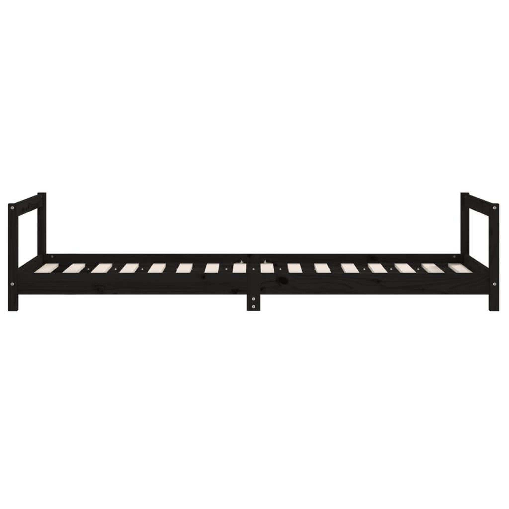 Voir la diapositive 5 : VIDAXL Cadre de lit pour enfants noir 90x200 cm bois de pin massif