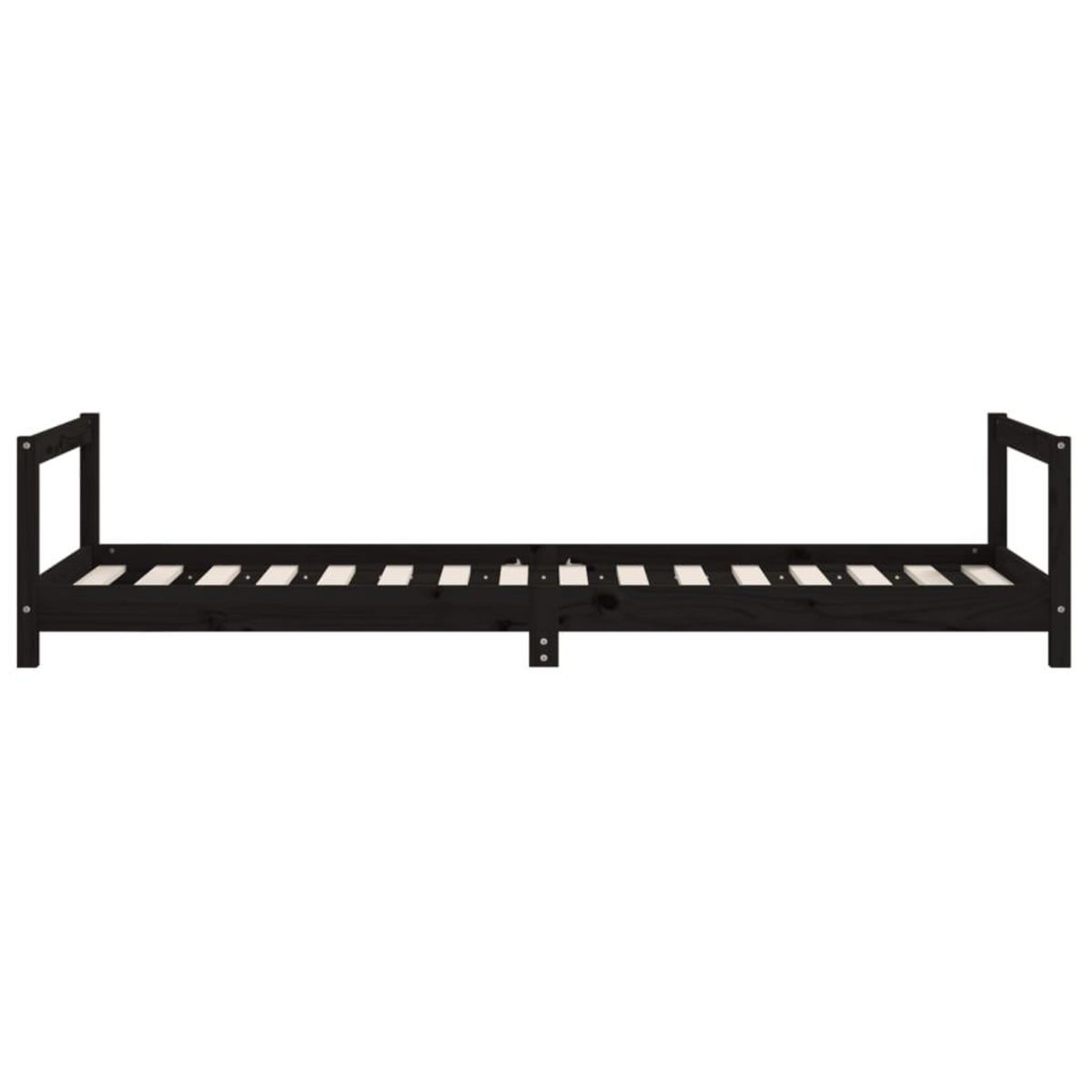 VIDAXL Cadre de lit pour enfants noir 90x200 cm bois de pin massif