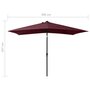 Voir la diapositive 6 : VIDAXL Parasol de jardin avec LED et mat en acier rouge bordeaux 2x3 m