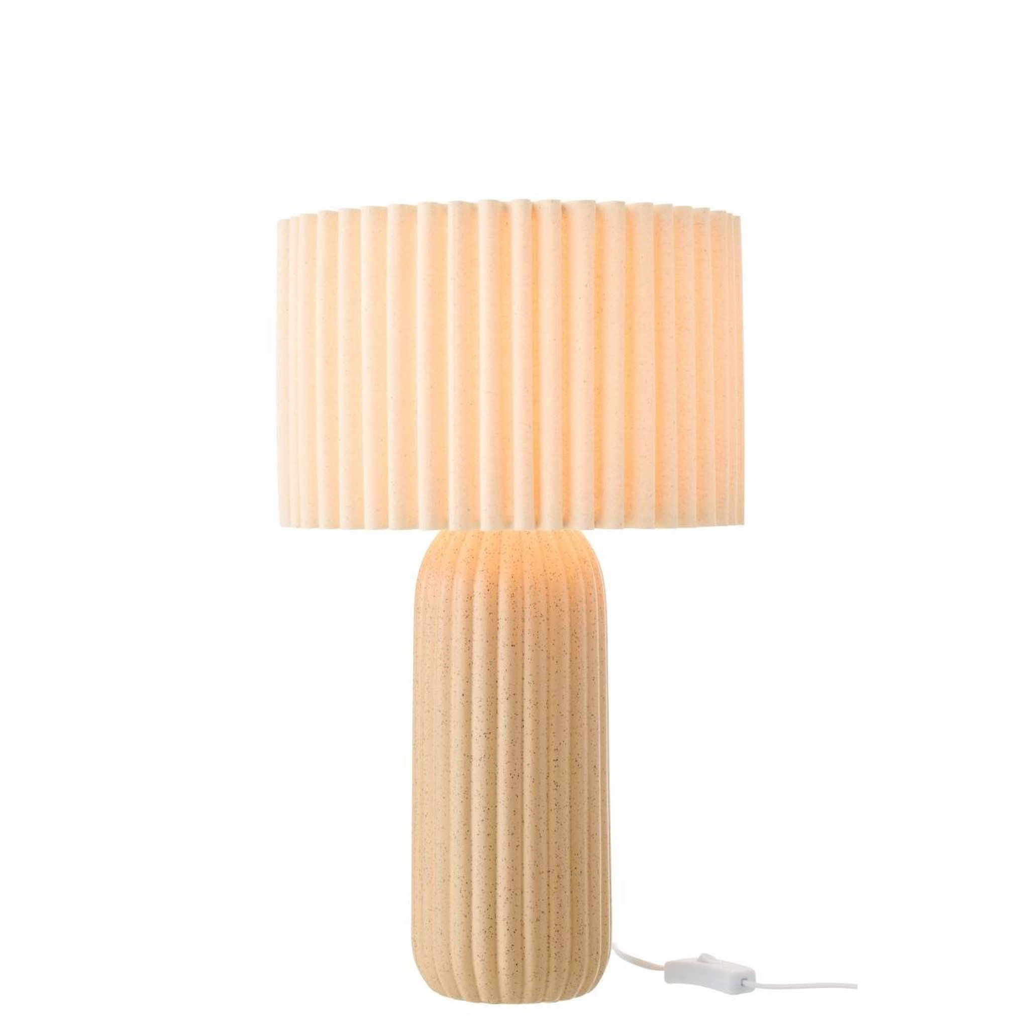 Voir la diapositive 2 : J-LINE Lampe à poser en céramique  ruth  50cm camel