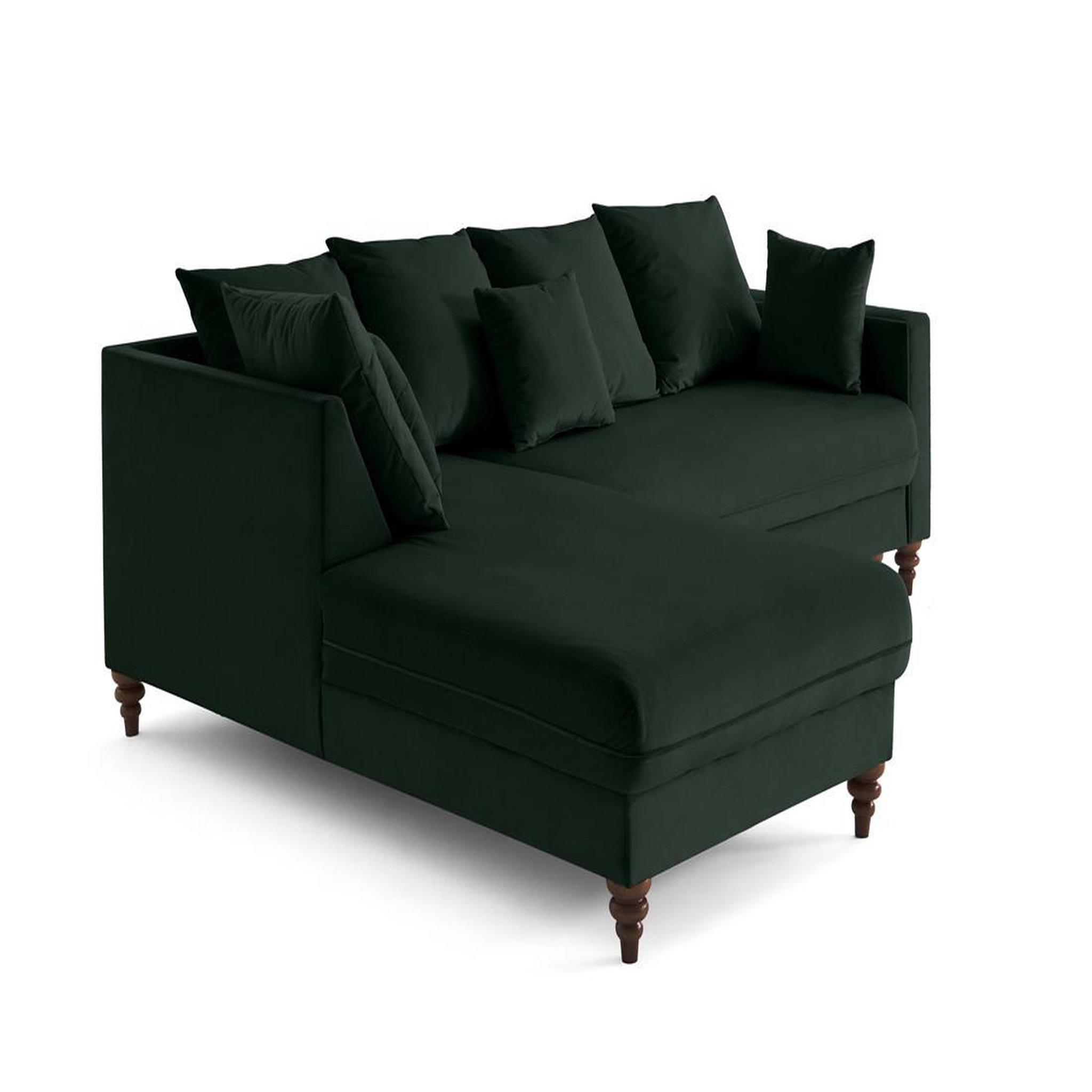 Voir la diapositive 3 : BEST MOBILIER Flamingo - canapé d'angle gauche 4 places convertible en velours