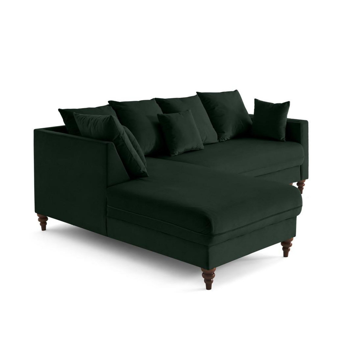 BEST MOBILIER Flamingo - canapé d'angle gauche 4 places convertible en velours