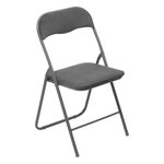 FIVE Chaise pliante effet velours. Coloris disponibles : Bleu, Gris