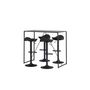 Voir la diapositive 5 : Paris Prix Ensemble Table de Bar & 4 Tabourets  Brea & Adesto  120cm Noir
