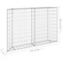 Voir la diapositive 6 : VIDAXL Lit sureleve a gabion en trapeze Acier galvanise 150x20x100 cm