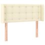 Voir la diapositive 2 : VIDAXL Tete de lit avec oreilles Creme 103x16x78/88 cm Similicuir
