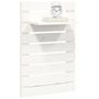Voir la diapositive 4 : VIDAXL Etageres de chevet murales 2 pcs Blanc Bois de pin massif