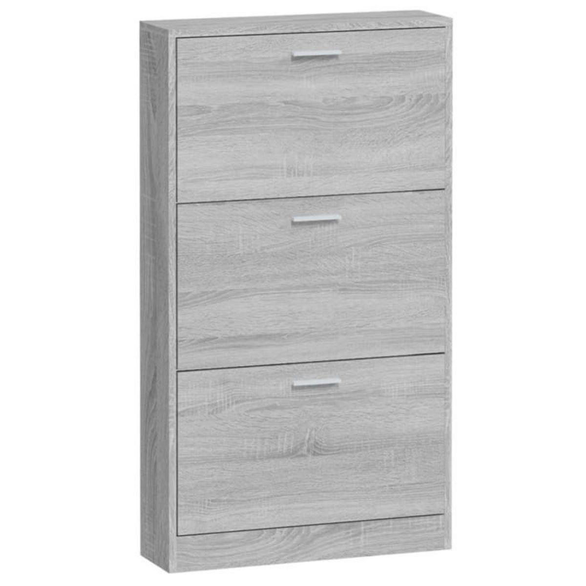VIDAXL Armoire à chaussures Sonoma gris 59x17x108 cm Bois d ingénierie