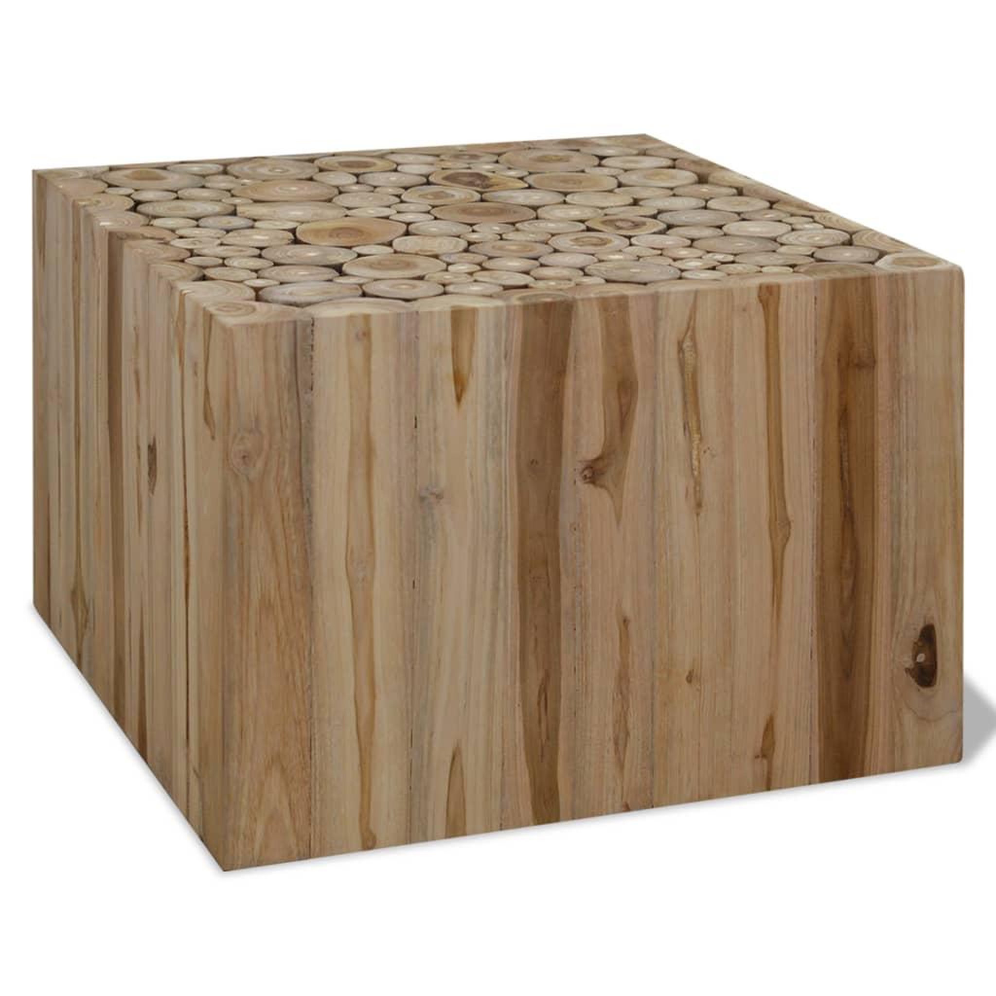 Voir la diapositive 1 : VIDAXL Table basse Teck authentique 50x50x35 cm