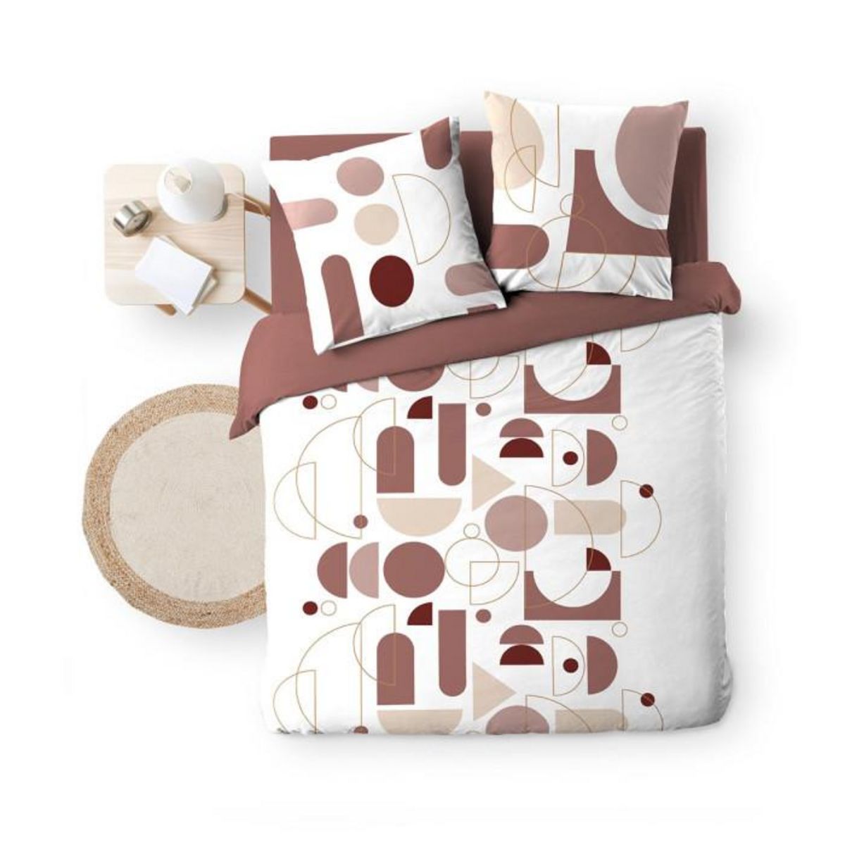 Paris Prix Parure de Lit 3 Pièces  Chilipop  260x240cm Rose