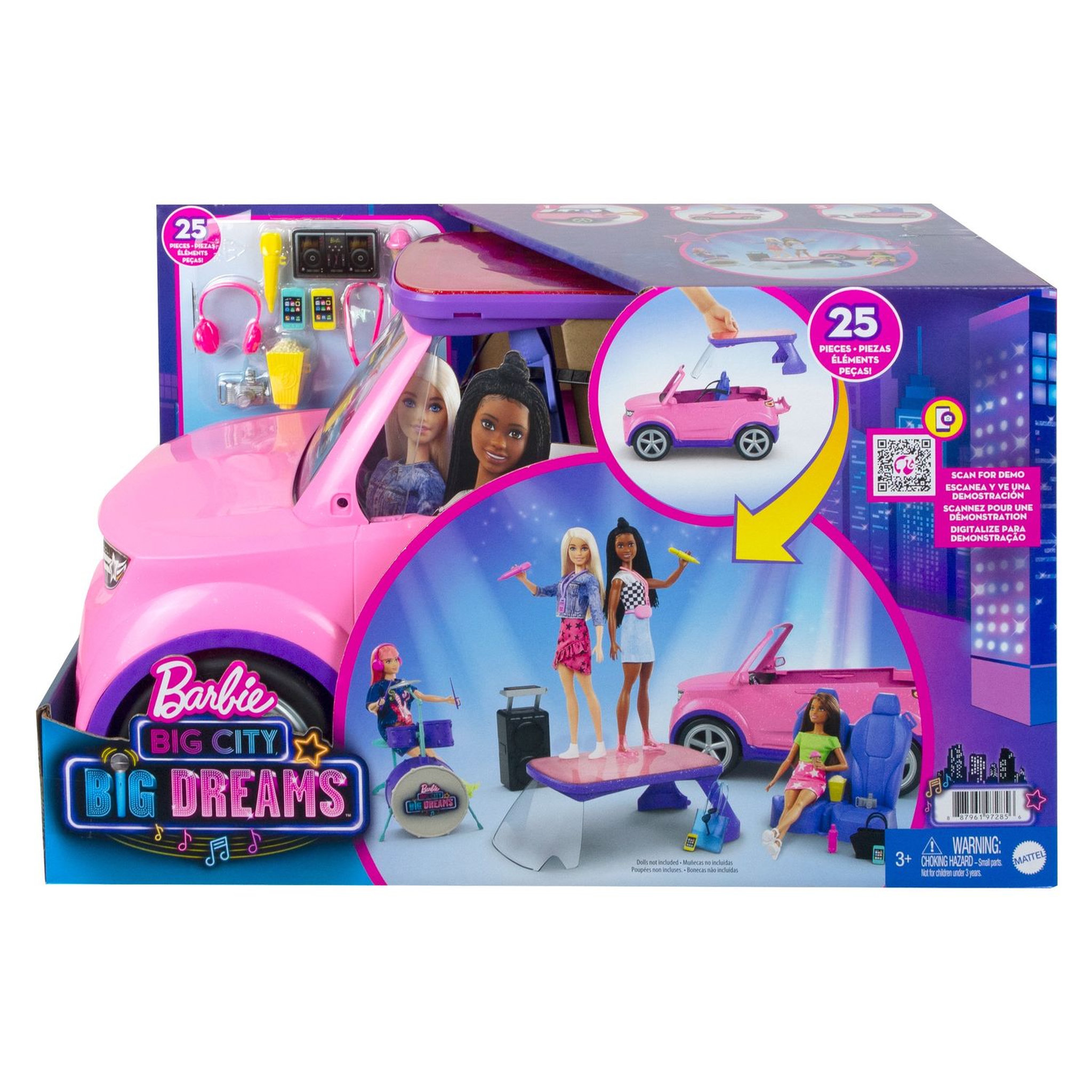 Voir la diapositive 2 : MATTEL Véhicule de concert transformable - Véhicule Poupée Mannequin