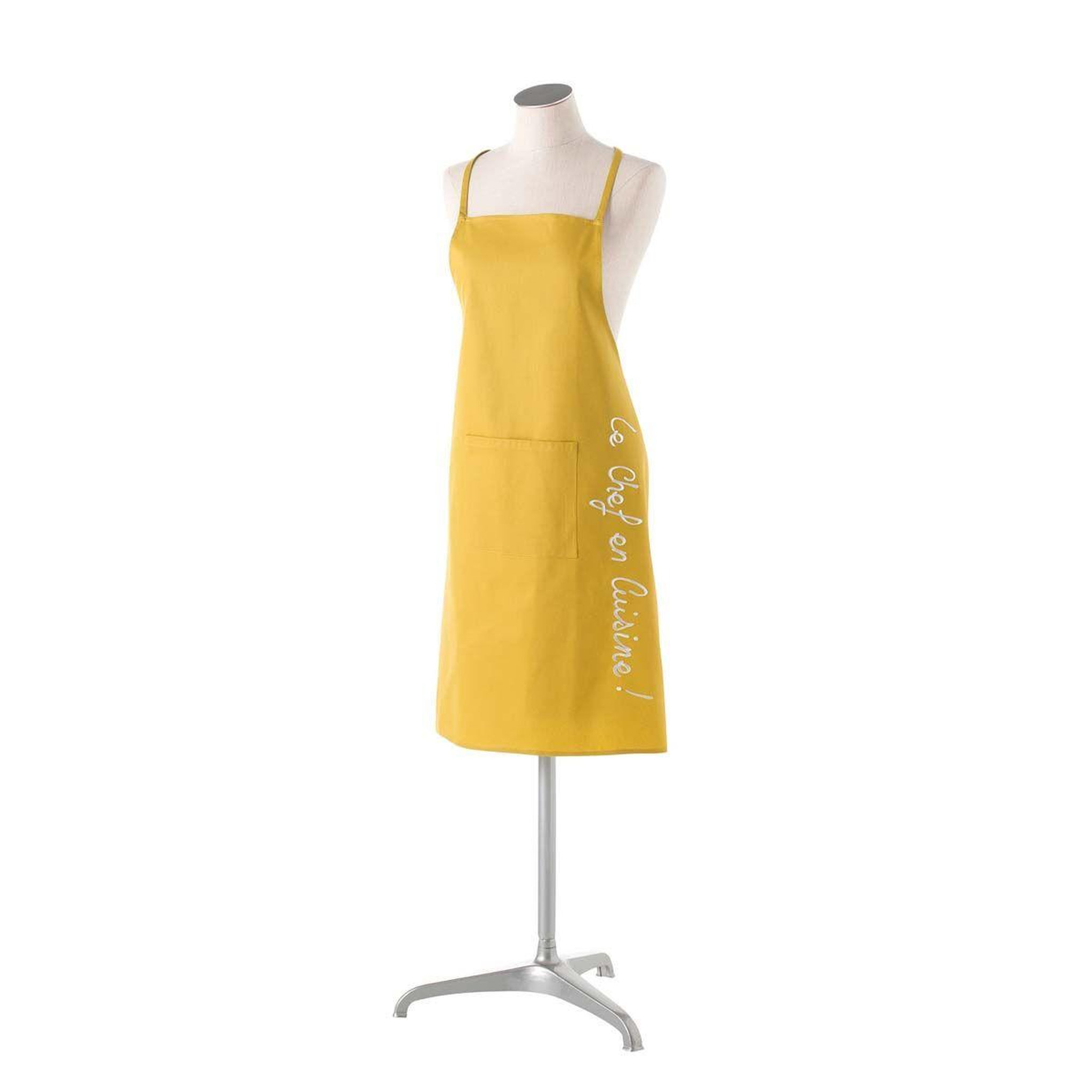 Voir la diapositive 2 : Douceur d'Intérieur Tablier de cuisine  cuistot  84cm jaune