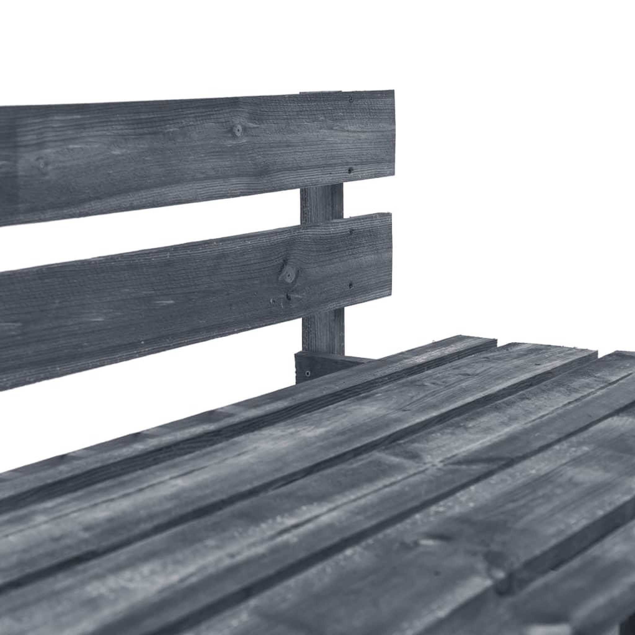 Voir la diapositive 3 : VIDAXL Banc palette de jardin bois gris