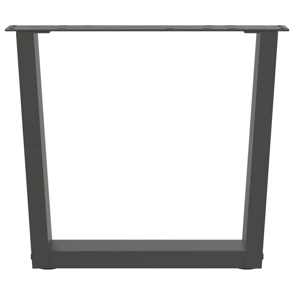 VIDAXL Pieds de table a manger en forme de V 2 pcs anthracite acier
