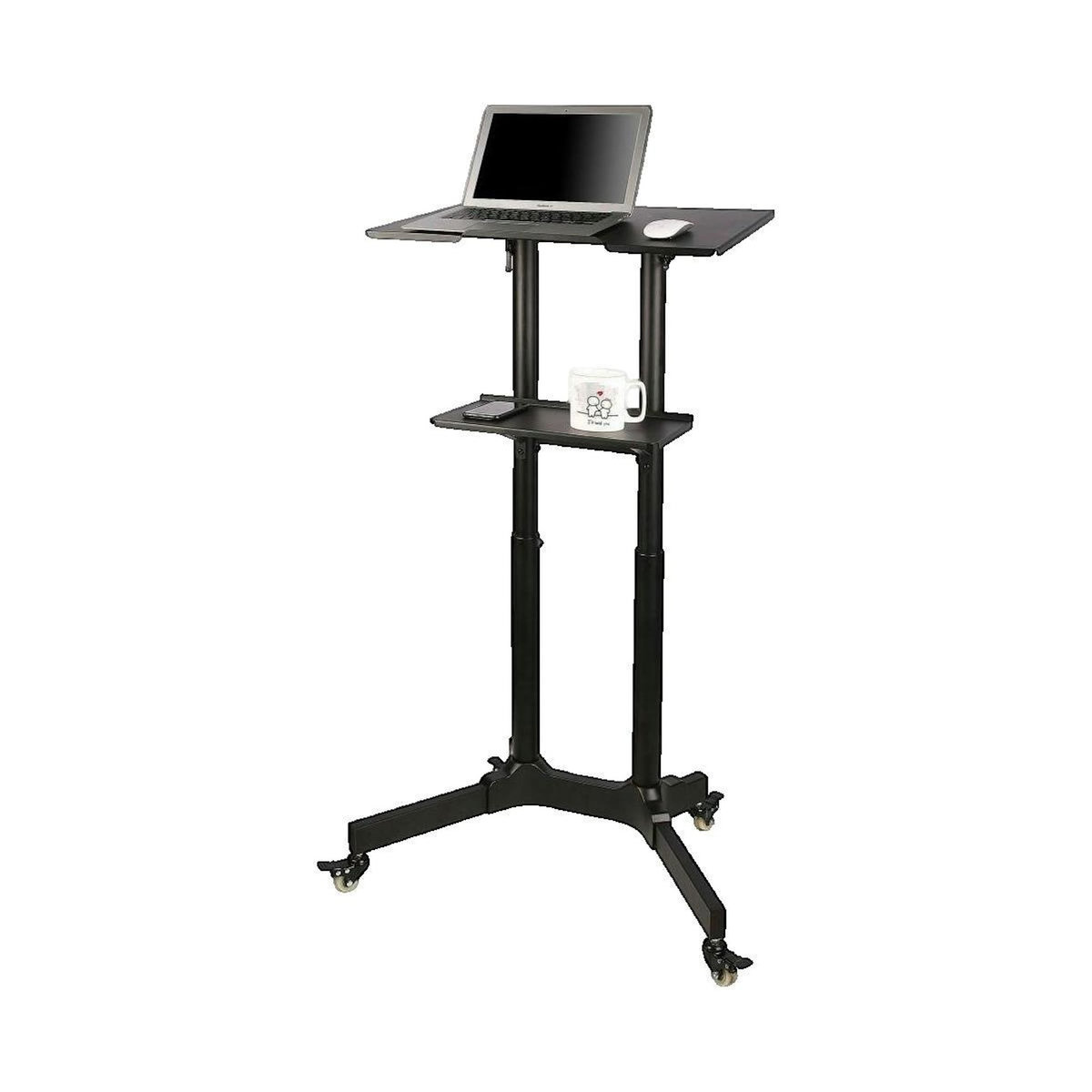 TECHLY Support mobile ergonomique Techly avec hauteur réglable et roulettes