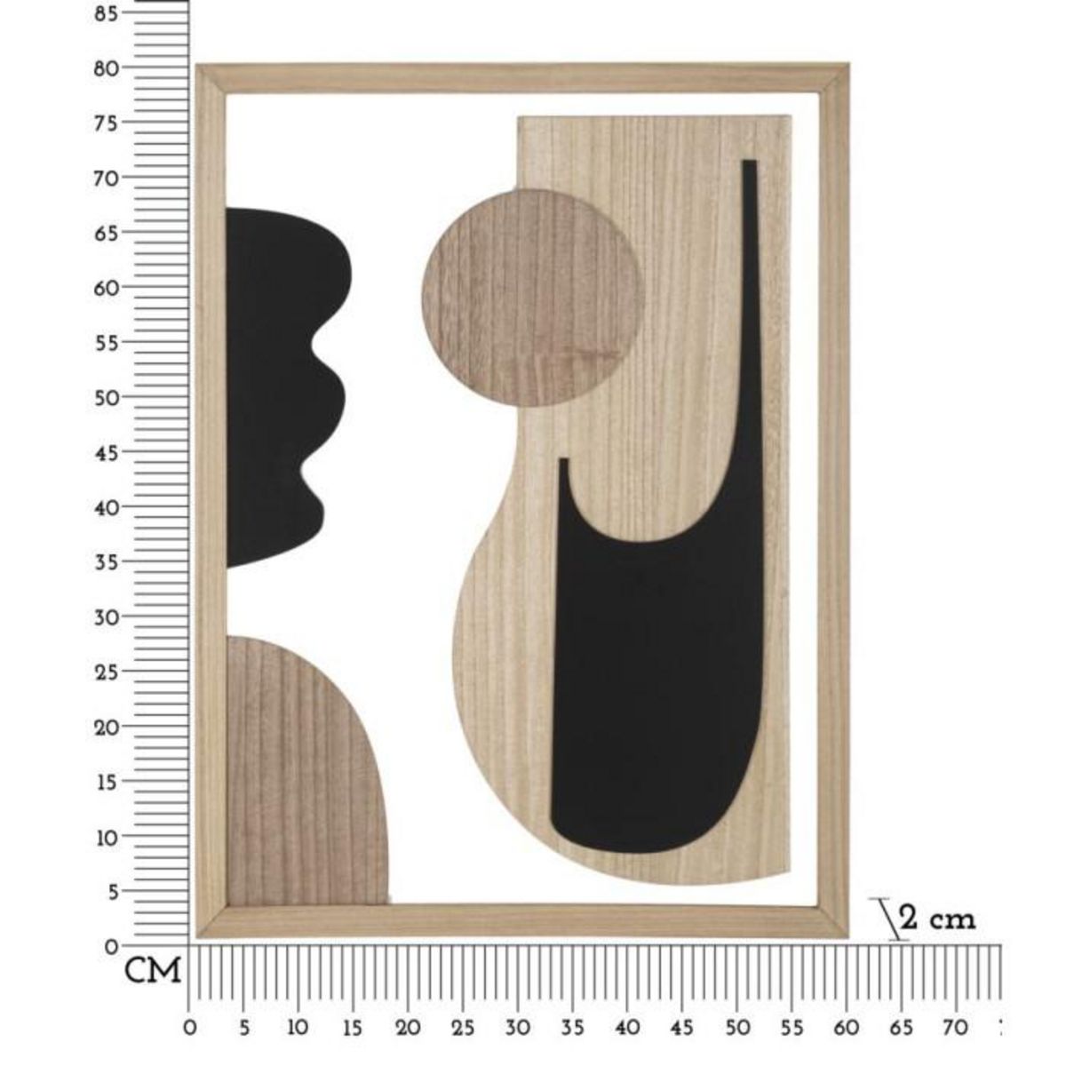 Paris Prix Décoration Murale Encadrée  Astrys  80cm Naturel & Noir