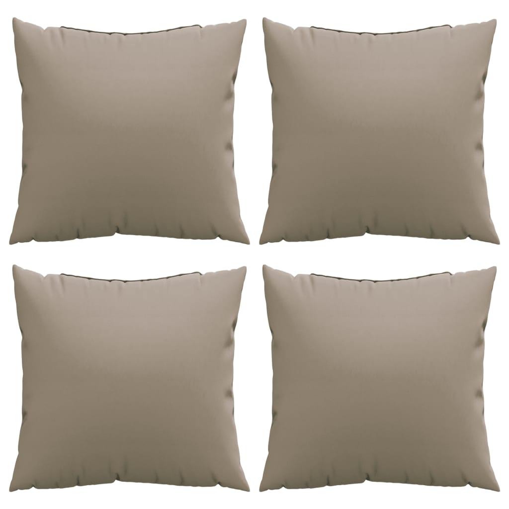 Voir la diapositive 4 : VIDAXL Coussins de canape lot de 4 taupe 50x50 cm tissu