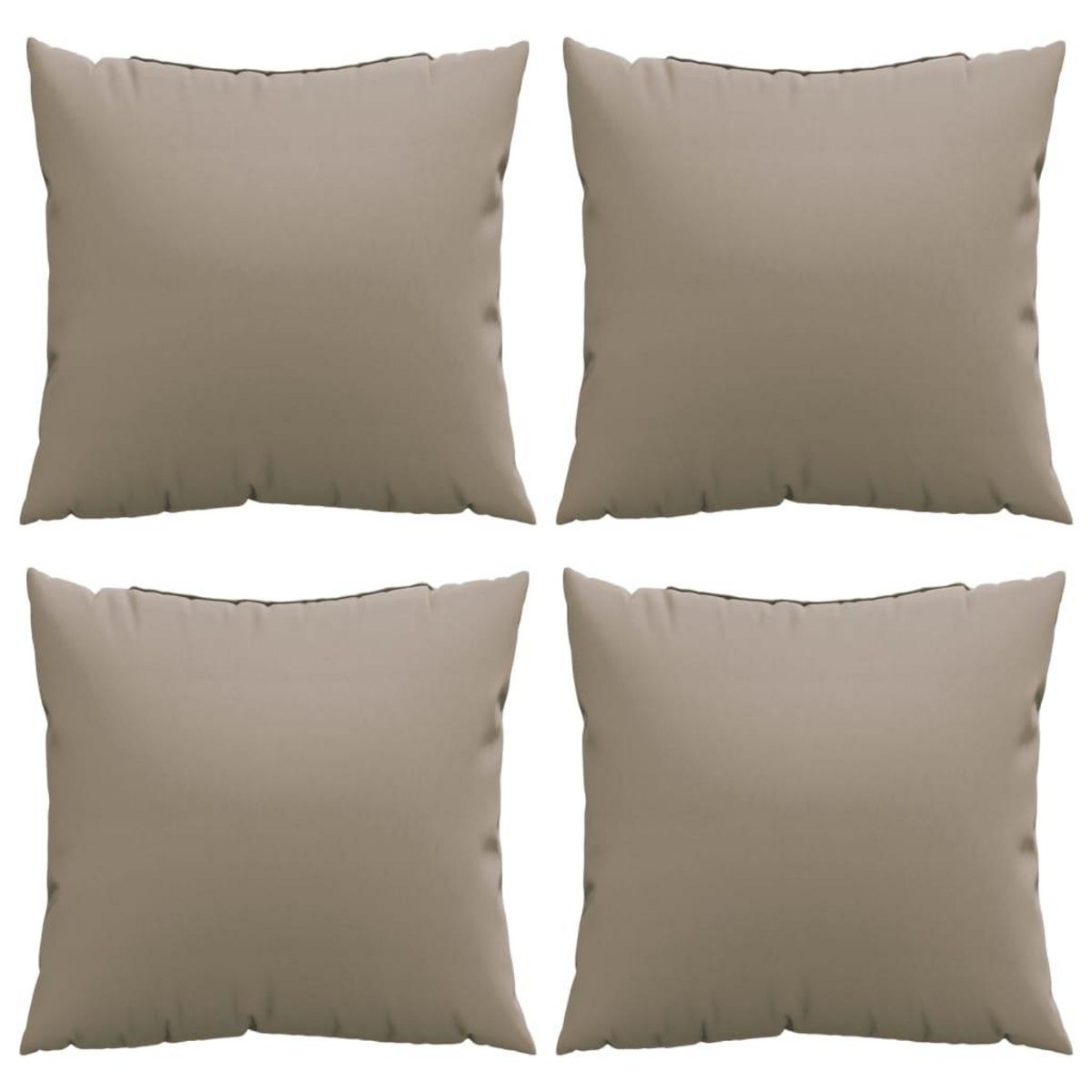 VIDAXL Coussins de canape lot de 4 taupe 50x50 cm tissu