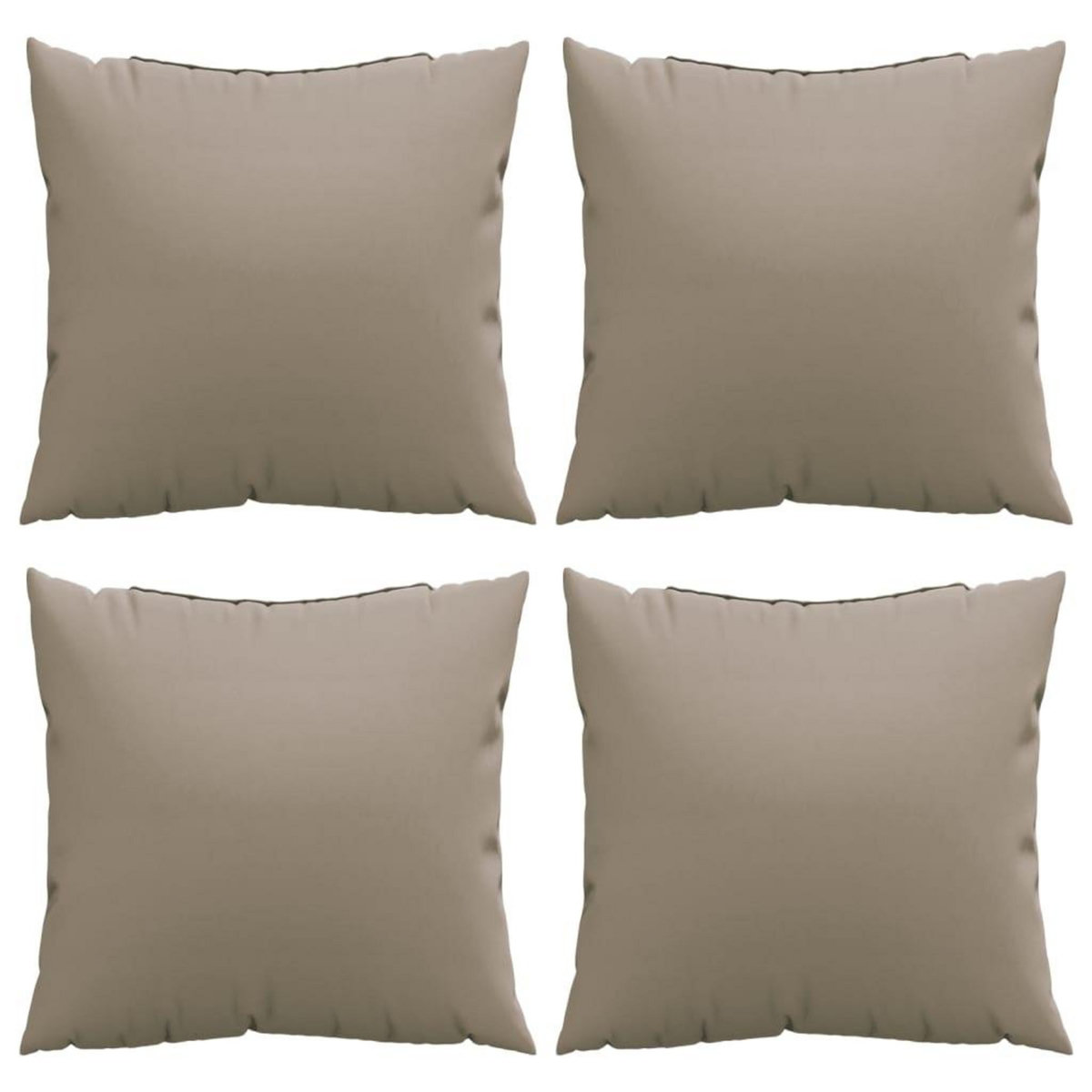 VIDAXL Coussins de canape lot de 4 taupe 50x50 cm tissu